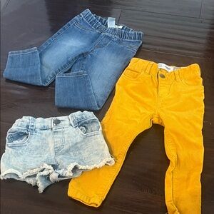 Kids Denim and Corduroy Bottoms Set of Three
